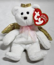 Ty Jingle Beanies - Halo II the Angel Bear, MWMT Stuffed Animal Toy