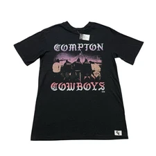 Compton Cowboys Shirt Adult Large L Gray Short Sleeve NWT