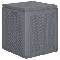 Gartentruhe Kissenbox Kissentruhe Auflagenbox Holztruhe Grau Kunststoff Polyprop