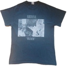 RARE Vintage Nirvana Bleach Sub Pop Kurt Cobain T-Shirt Short Sleeve M Grunge 
