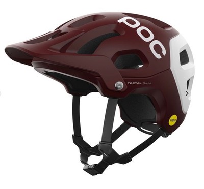 POC Tectal Race MIPS Fahrradhelm Größe M (55-58) granatrot und hydrogenweiß