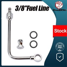 Steel Carb Fuel Line Kit 38hose Barb Inlet Chrome Fuel Line Oe8126