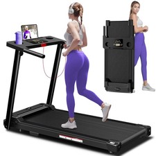 Treadmill with Handles, 2025 Upgraded Small Treadmills Home, Portable Electri...