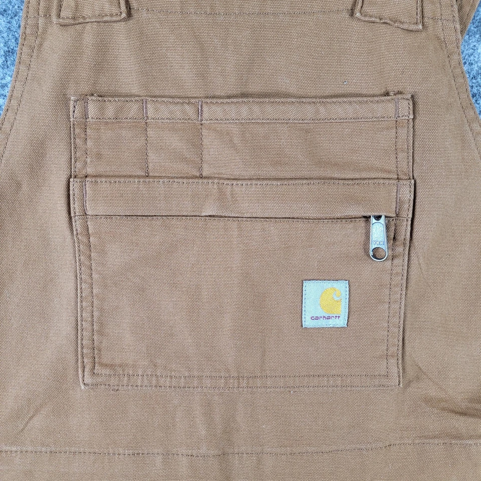 Carhartt Womens Brown Overalls Shorts BS5268-W Workwear Utility Carpenter Size S - Image 4 of 4