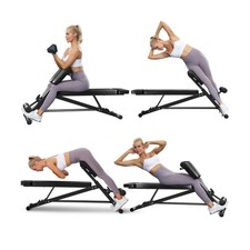 BODY RHYTHM Adjustable Weight Bench, Foldable Roman Chair for F... Fast USA SHIP