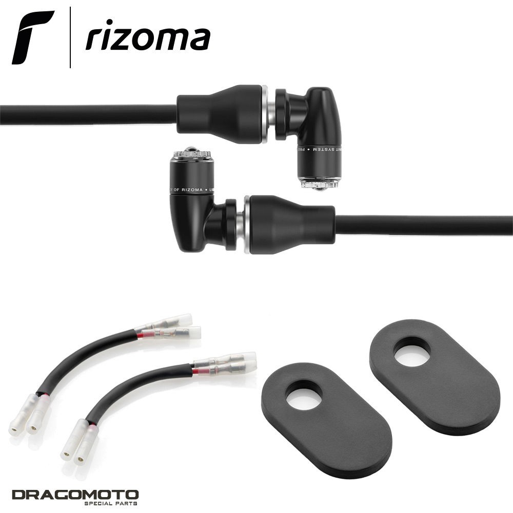 Clignotants LED Rizoma TS076BM en aluminium anodisé pour Scrambler 1200 X