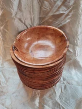 Criss Cross Wooden Salad Bowls 10 Pack Great Shape