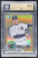 2018 Bowman Chrome Scouts Top 100 Gold Refractors Gleyber Torres /50 BGS 9.5