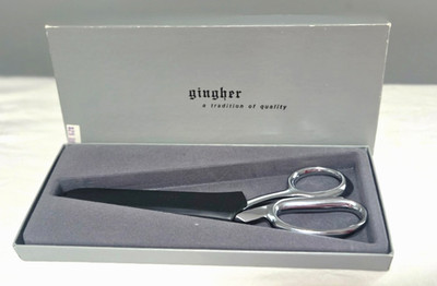 Vintage Gingher G-8 Knife Edge Chrome Dressmaker Scissors Original Box NEW