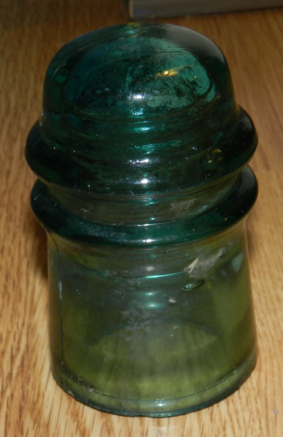 ANTIQUE VINTAGE GLASS INSULATOR AM. TEL & TEL CO. BLUE GREEN eBay