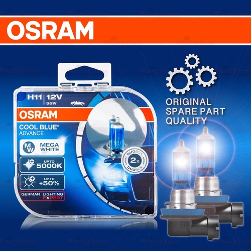 H11 OSRAM COOL BLUE ADVANCE 5000K MEGA White Weiß Scheinwerfer Halogen Lampen - Picture 9 of 10
