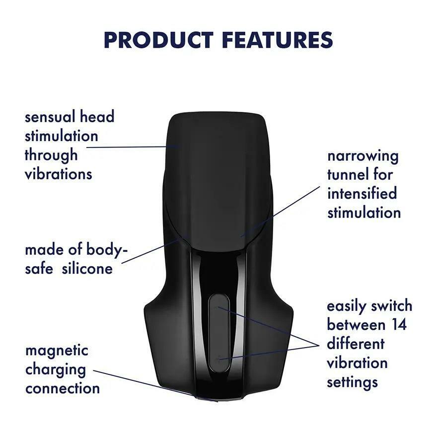 Satisfyer Men Vibration Masturbator - Simulates Oral Sex, IPX7 Waterproof