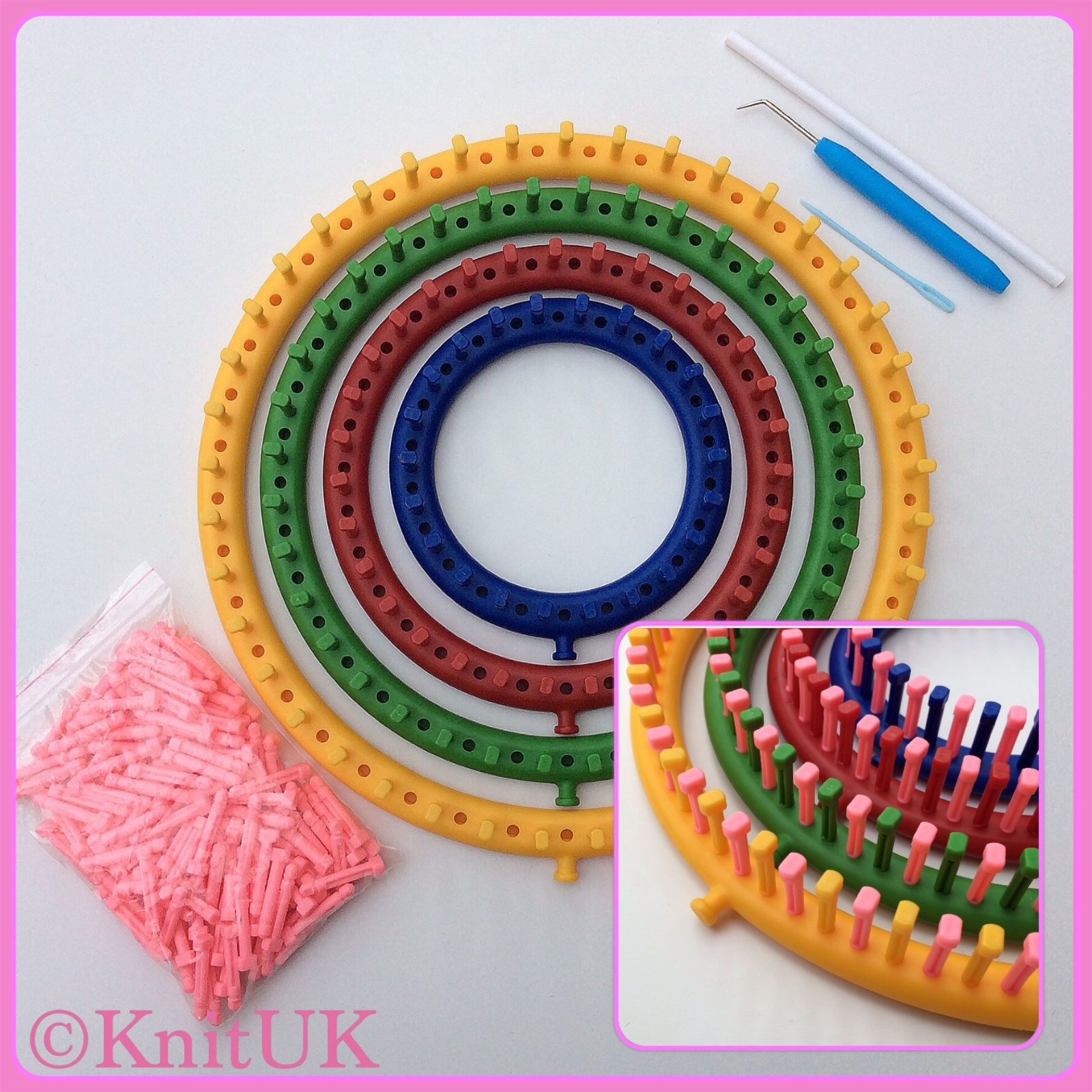 KnitUK Knitting Looms Jumbo Pack. SLoom + Round Set + Long Set. eBay