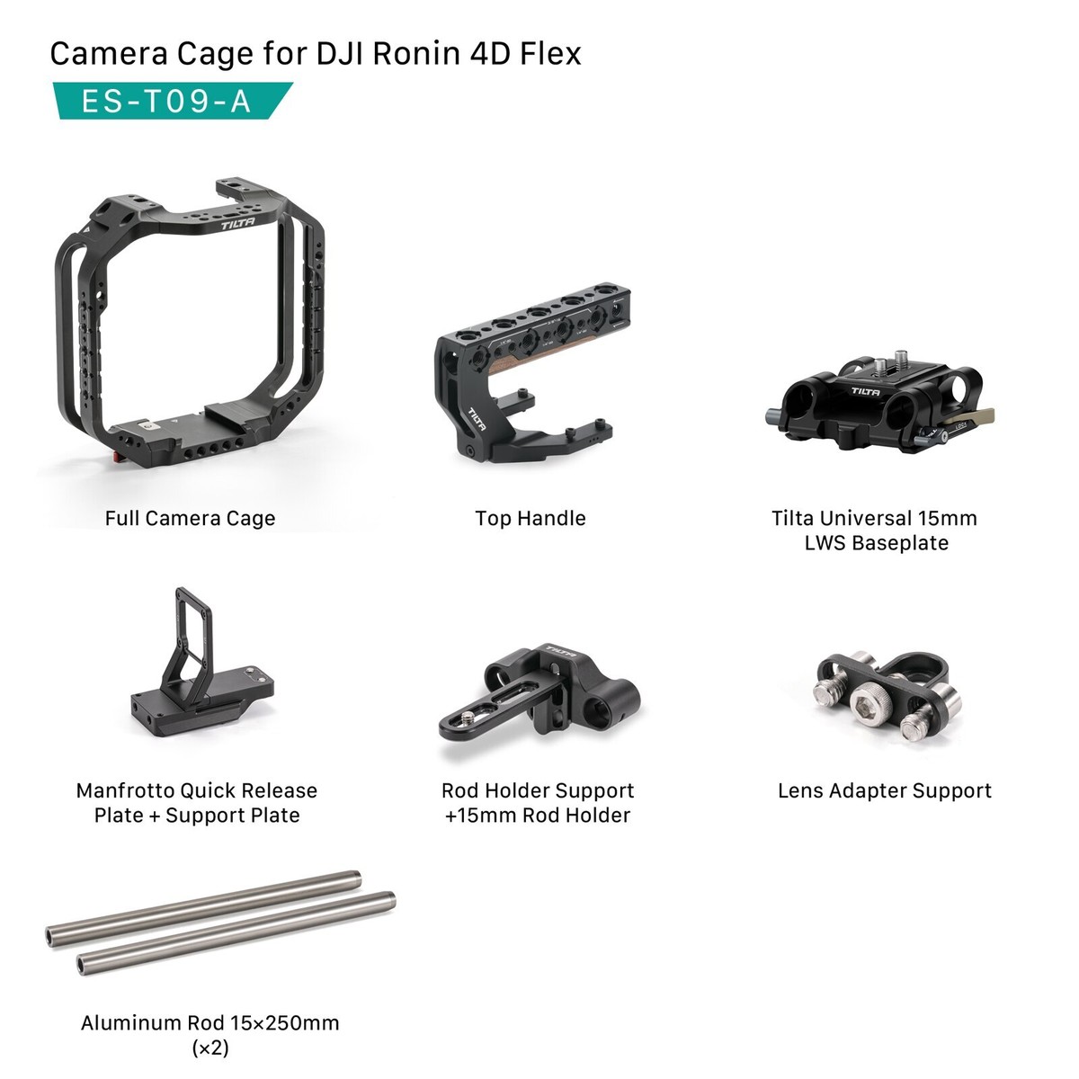 TILTA Full Cage ES-T09-FCC with Camera Body Mounting Plate for DJI 