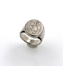 Signet Ring Men Ring - 925 Silver - Size 59 - 11.70 Grams