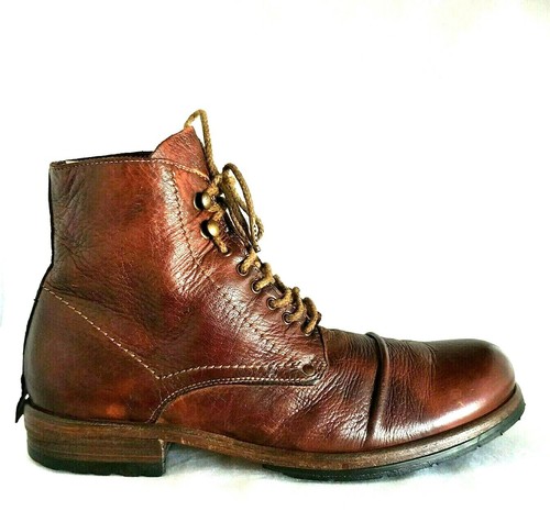 SHOTO Italy Boots Lace Up Ankle Brown 