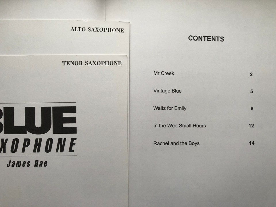 James Rae Blue Saxophone for both Alto & Tenor Saxes with Piano eBay