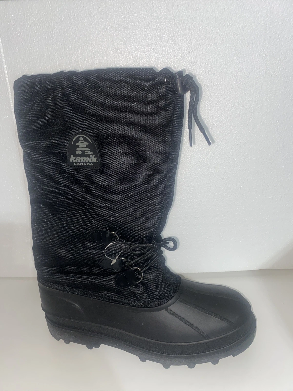 New Kamik K2 Winter Snow Boots Size 12 Black Waterproof Insulated Removable Dry