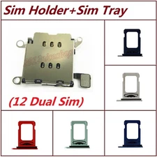 OEM Dual Sim Card Reader Holder Slot Module Flex + Sim Tray For iPhone 12