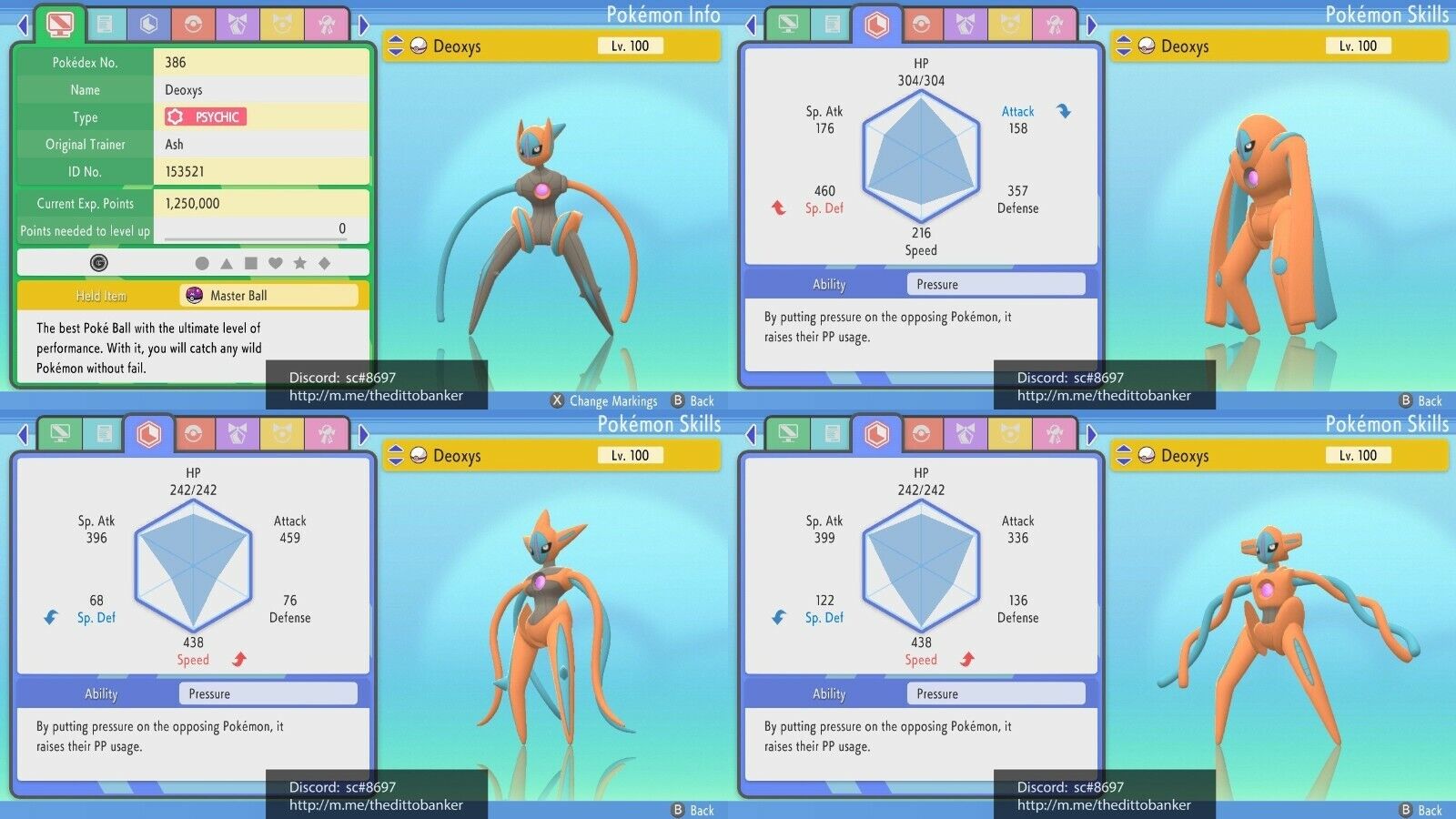 💎Pokemon Brilliant Diamond/Shining Pearl DEOXYS All Forms PICK  Shiny/Non-Shiny