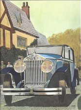 Vintage The Classic Rolls=Royce. Auto Print Measures: 10 1/2" by 8"
