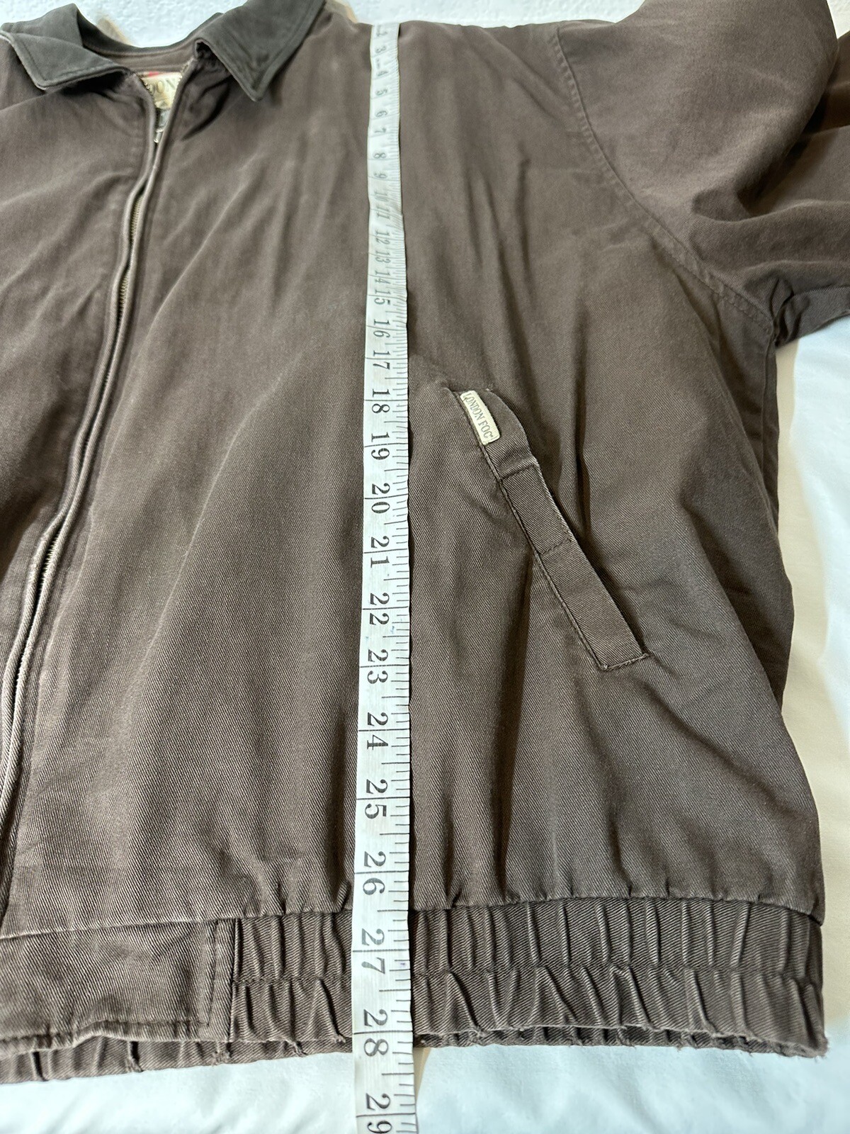 London Fog Mens 3X Bomber Jacket Brown With Zip Out L… Gem