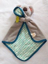 B. Baby Koala Bear Lovey Gray Green Dot Security Blanket Crib Toy