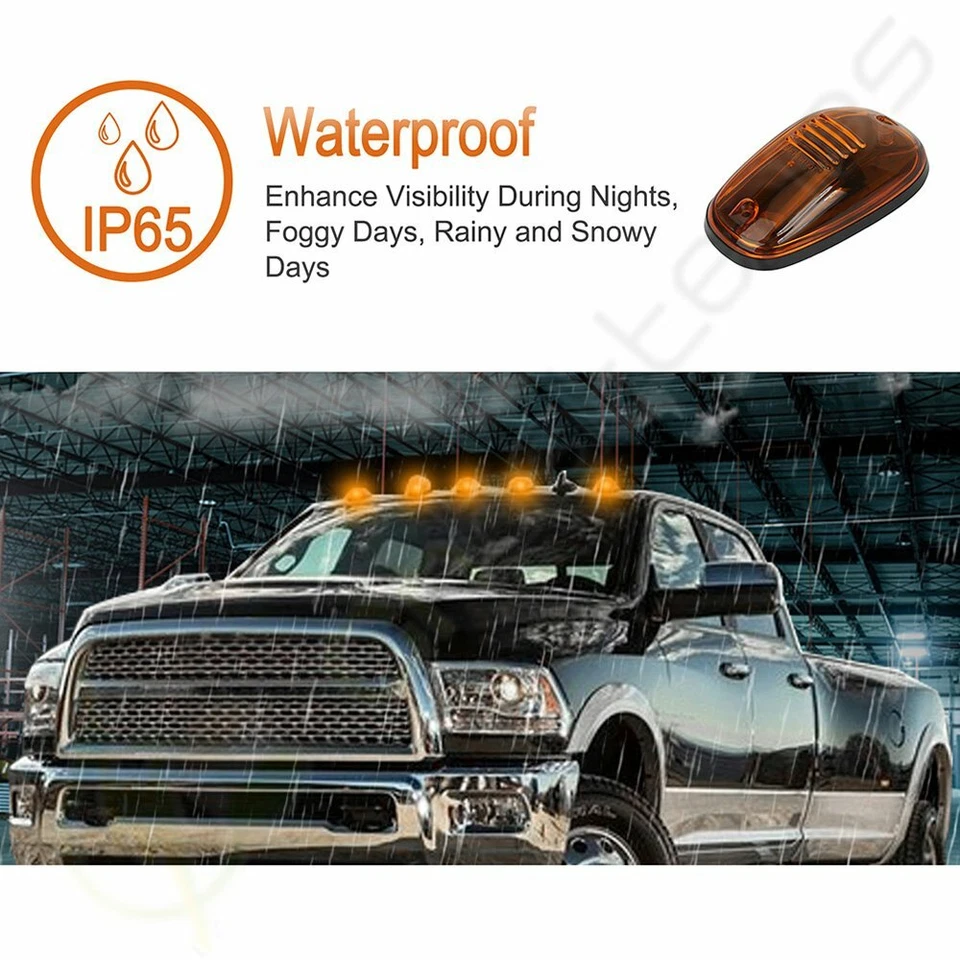 5x 16-3528-SMD amber for 03-15 Dodge Ram 1500-5500 Cab Marker Clearance light Foto 2 de 4