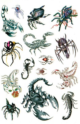 Temporary Tattoo Body Bijoux Disposable Tattoo Bodyart Scorpio
