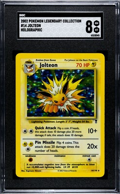 2002 Pokémon Legendary Collection #14 Jolteon Holo SGC 8 NM/MT | eBay