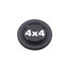 Grant Signature Horn Button - Matte Black Plastic With Silver 4x4 Logo 5648