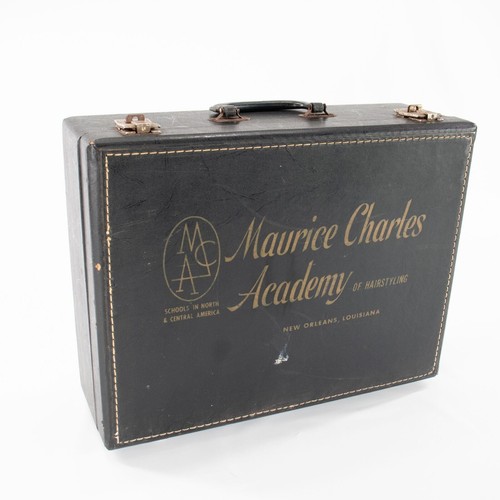 Vtg Maurice Charles Academy of Hairstyling New Orleans Louisiana Case Luggage