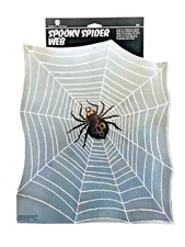 Vintage American Greetings Corp Spooky Spider Web Die Cut Decor Halloween NOS