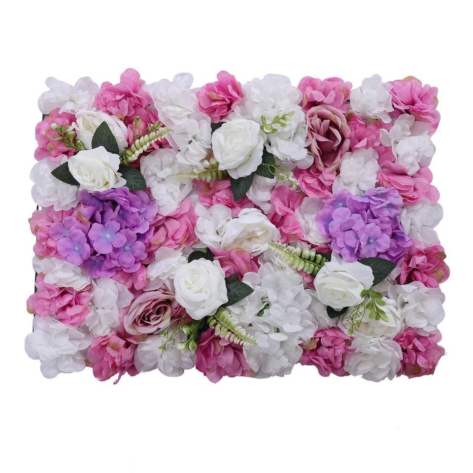 6 Pcs Artificial Hydrangea Flower Wall Panel For Wedding Party Backdrop 60X40CM - Image 3 of 4