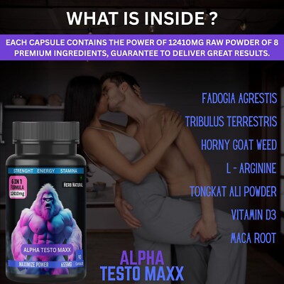 Alpha Herbal Sex Capsules for Power Stay Hard Last Longer Delay Premature 90Cap