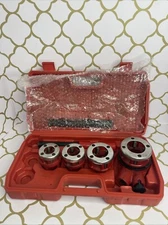 Ratcheting Pipe Threading Tool Manual Plumber Pipe (4 Dies)