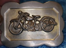 3D Raised Motorcycle on Motorcycle Belt Buckle