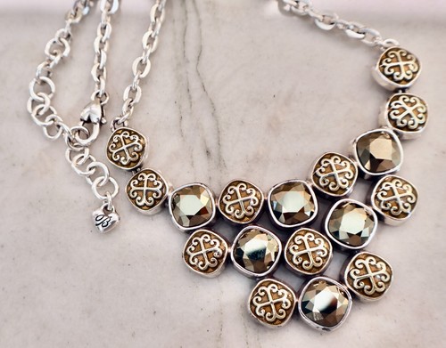 - 18"+ Dust Bag N180 Brighton Necklace Metallic Gold Crystal 16