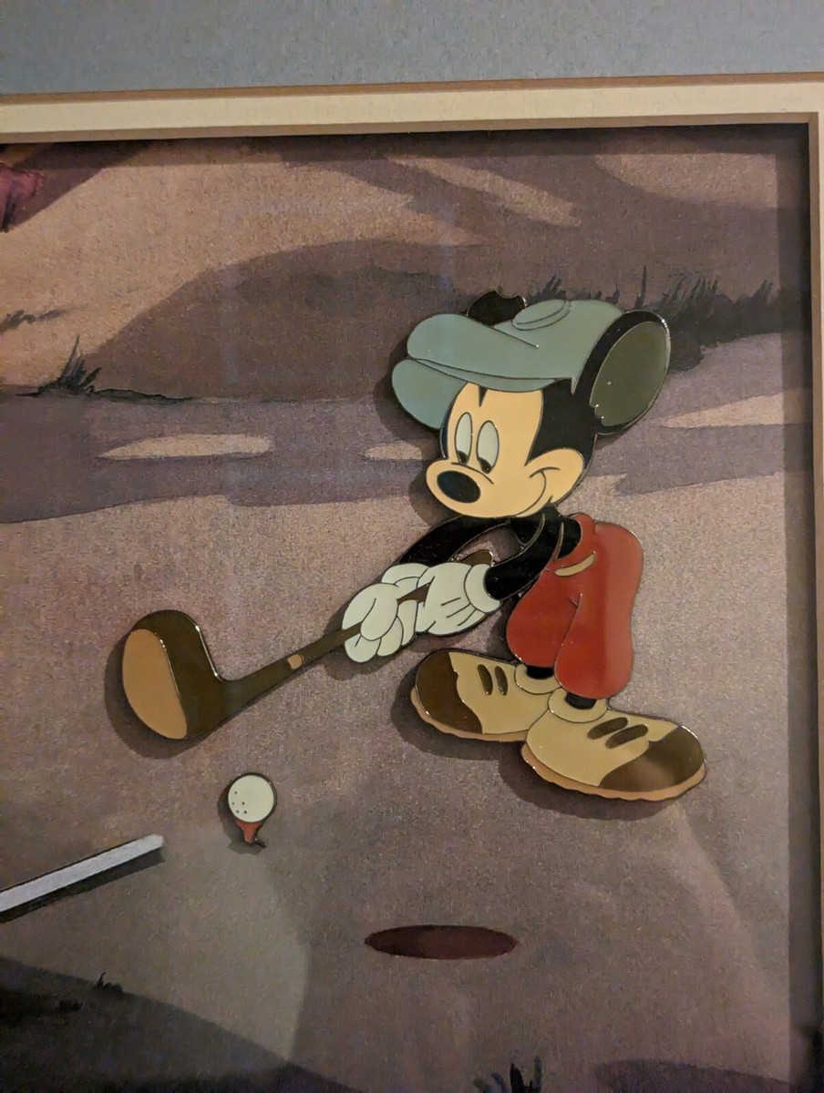 Disney Framed Prints ミッキーのゴルフcaninecaddy Disney “Golfer Mickey” Mouse “Canine Caddy” 1941 Sketch