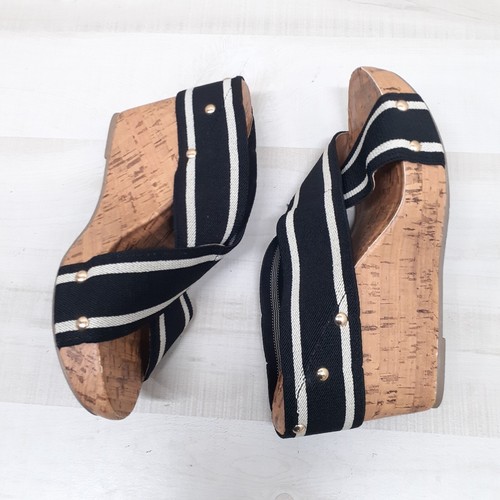 Montego Bay Club Platform Cork Wedge Sandals Heels Womens Shoes Size 8.5 - Picture 5 of 12