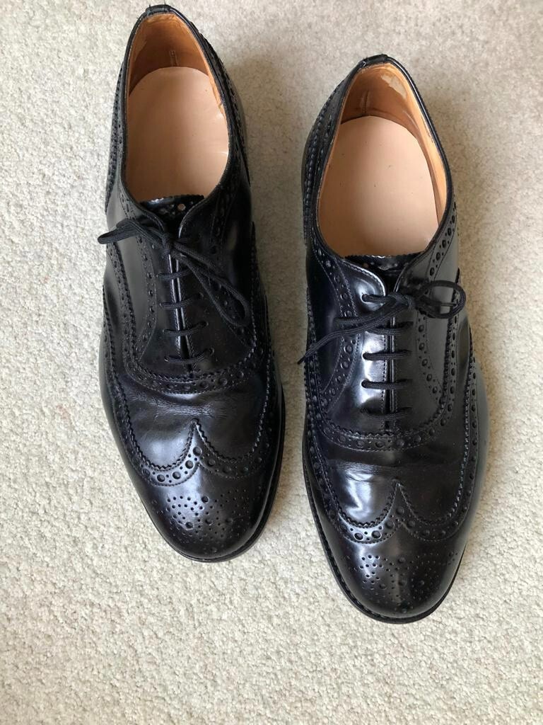 SAOLA Church's Burwood Black size 10 uk 44 eu new inner and outer sole