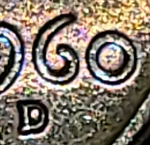 1960 D Large Date Over Small Date Lincoln Memorial Penny - Picture 4 of 9