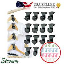 40 PCS Organizer Space Saving Clip Connector Hooks Clothes Hanger Closet Hangers