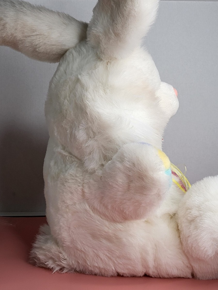 Vtg TB Trading Hoppy Hopster Easter Bunny Rabbit Plush Rainbow