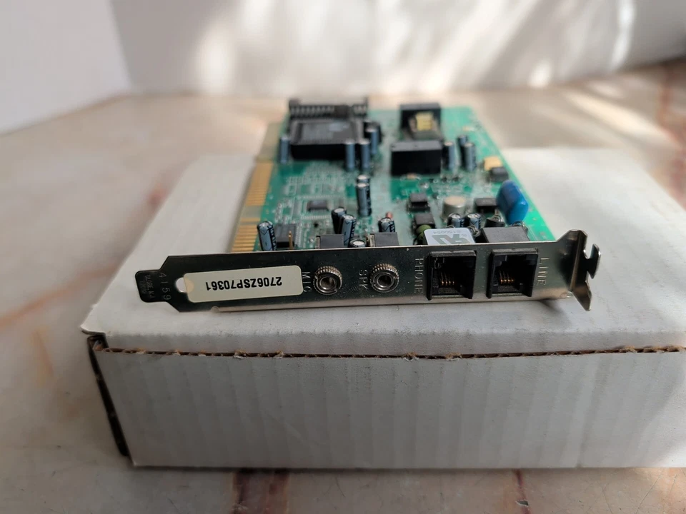 ZOOM GLOBAL SPEAKERPHONE PN267 REV1.4 ZOOM 56K MODEM COM PORT CARD - Image 4 of 4