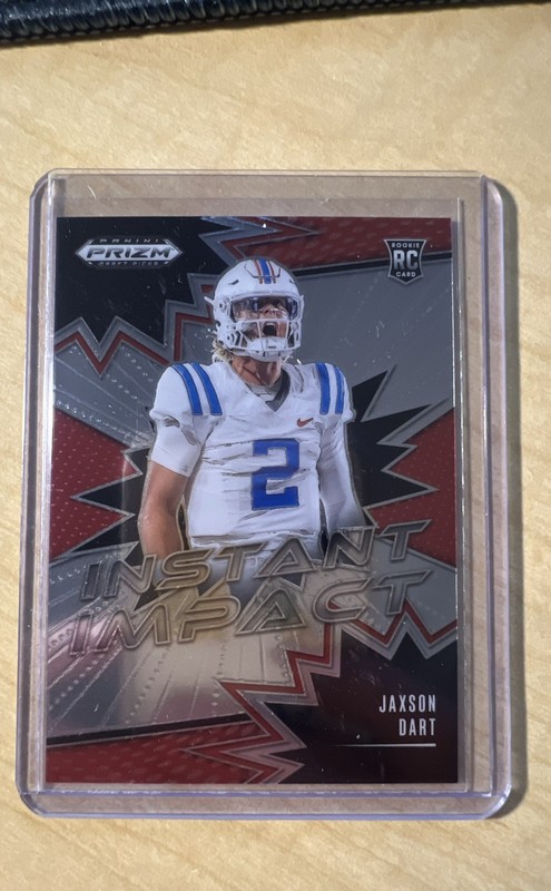2025 Panini Prizm Draft Picks -Instant Impact Red InsertJaxson Dart #II-JDT (RC)