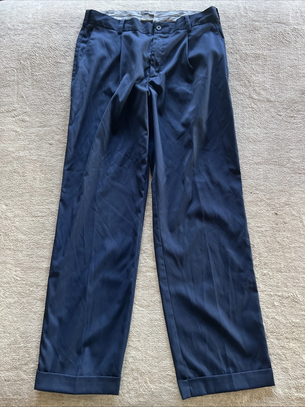 Nike Golf Dri-Fit Navy Blue Straight Leg Lightweight Pants Mens Size 33 X 32