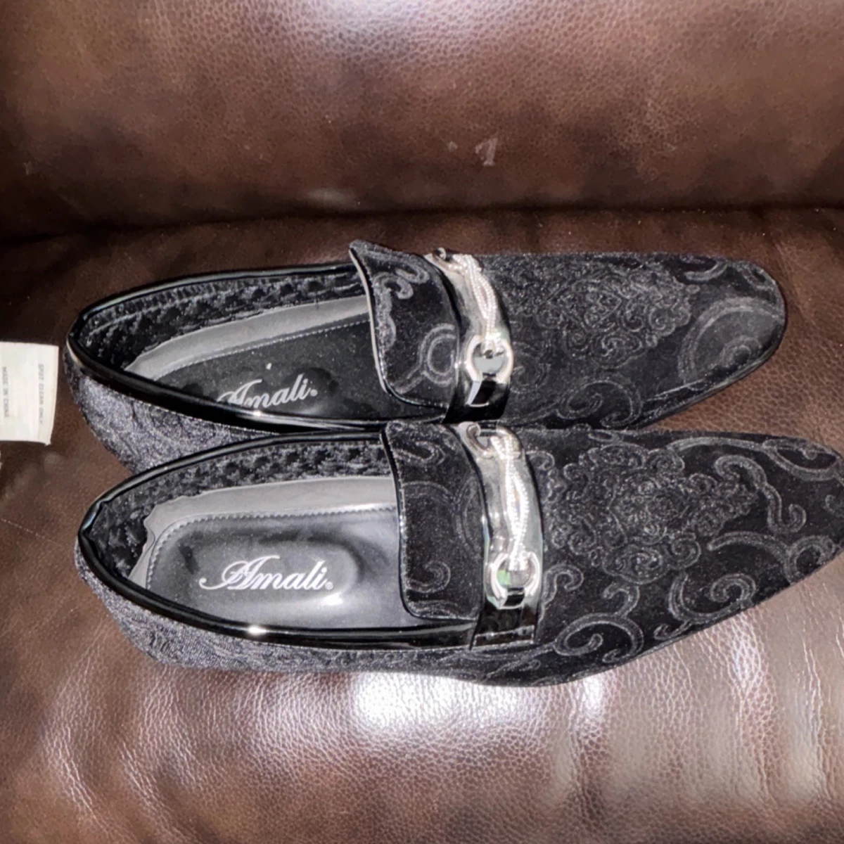 Ted Baker London Treep2 Paisley Jacquard Smoking Loafers Mens 11 Black Burgundy Ted Baker Loafer Black Casual Shoes for Men for sale | eBay main image 3