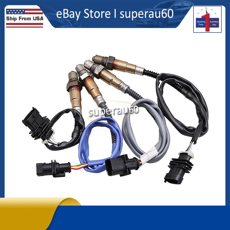 Set of 4 Oxygen Sensor For Maserati Quattroporte Levante 02 Upstream+Downstream