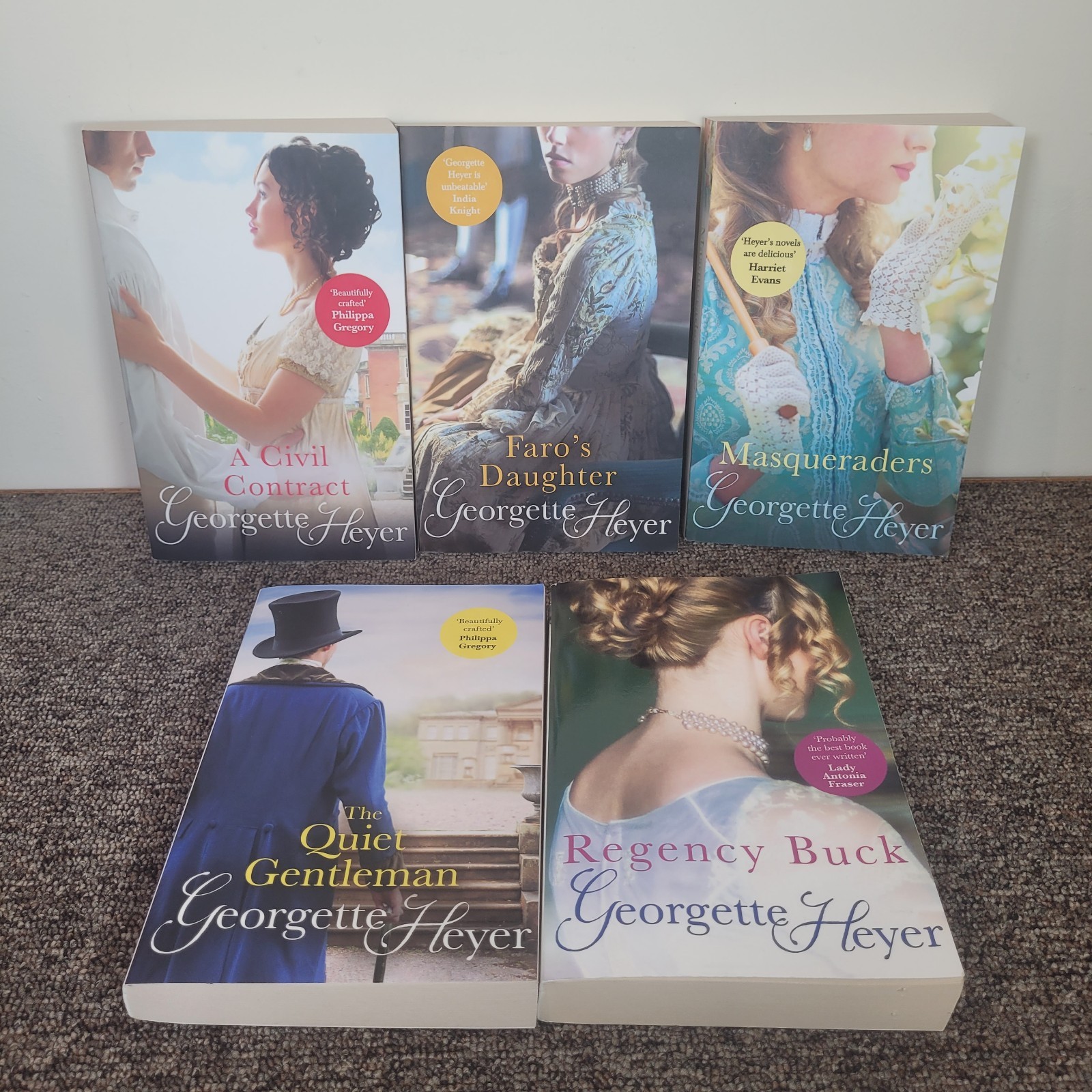 Georgette Heyer Book Bundle Of 5 Paperback Masqueraders Faros Daughter